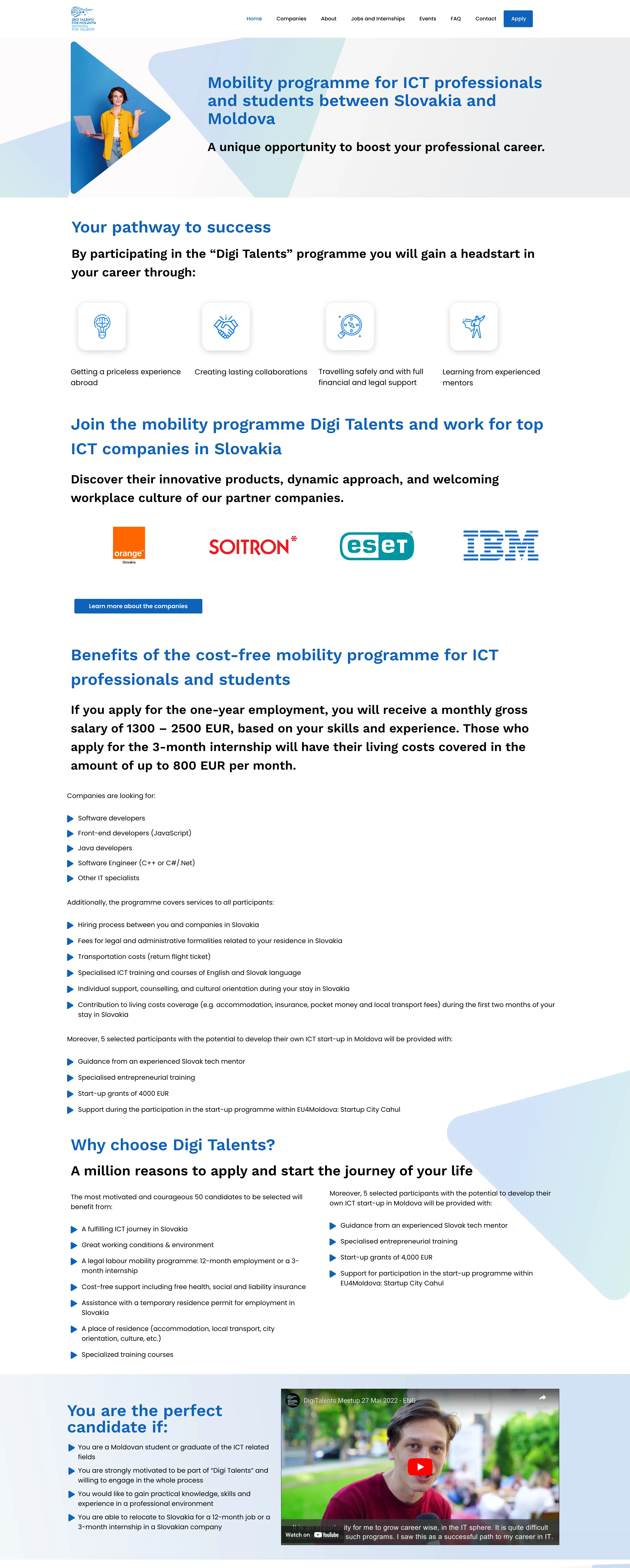 Mobility programme for ICT professionals cover