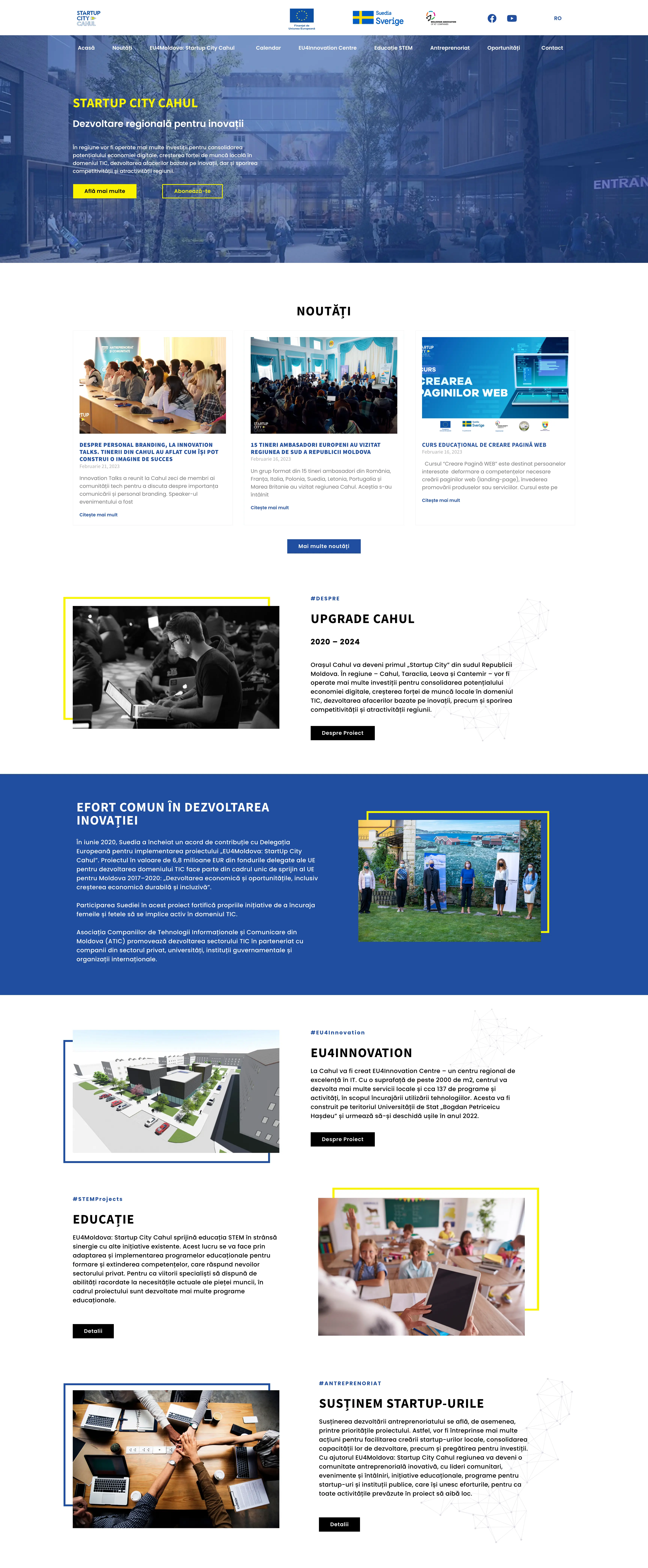 Startup City Cahul Website cover
